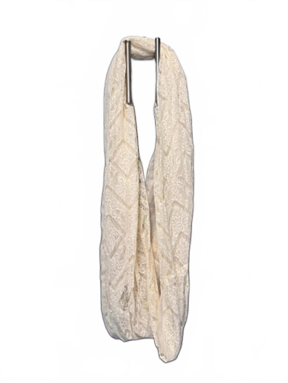 Cream Lace Infinity Scarf